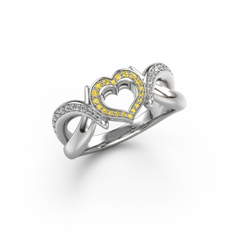 Ring Earlie 2 950 platinum yellow sapphire 1.1 mm