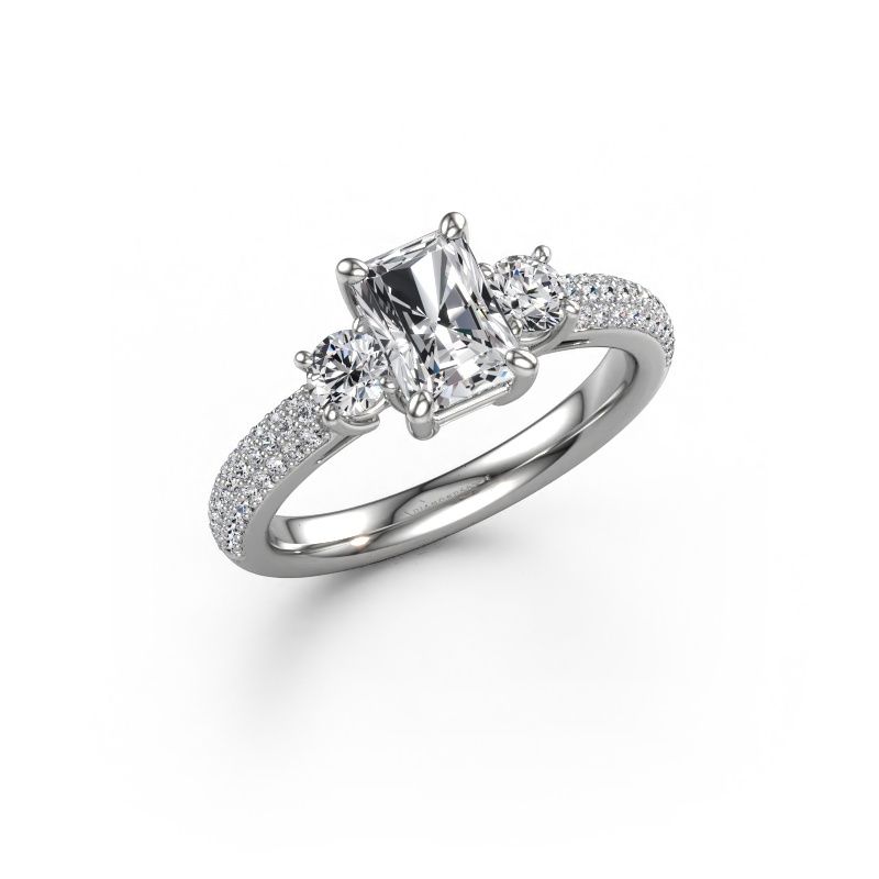 Verlovingsring Marielle RAD 950 platina lab-grown diamant 1.67 crt