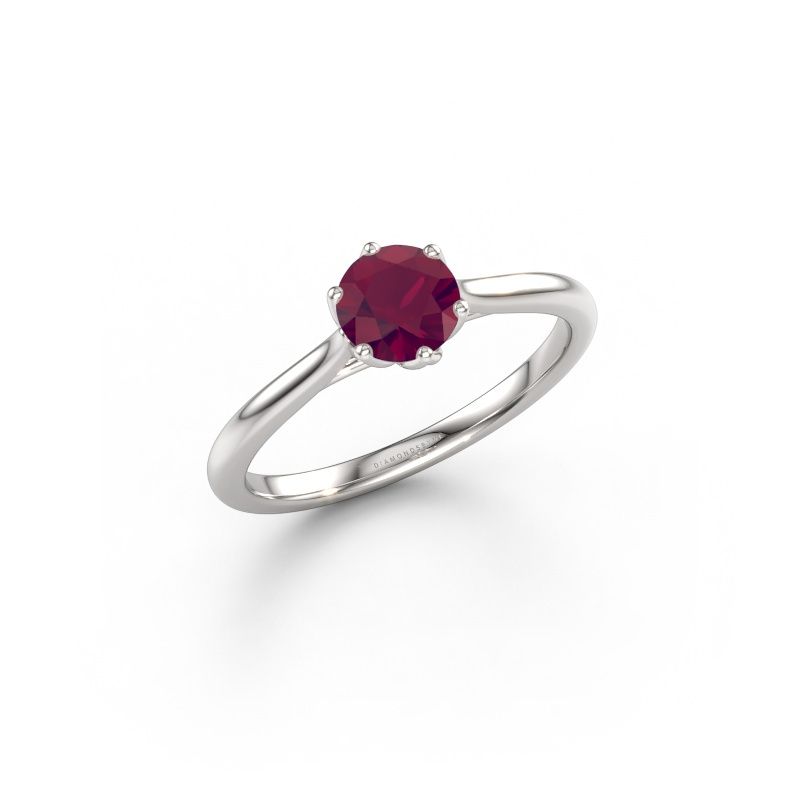 Engagement ring Winona RND 585 white gold rhodolite 5 mm
