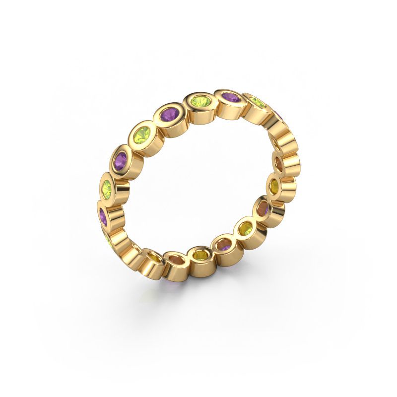 Anillo apilable Edwina 1 585 oro peridoto 2 mm