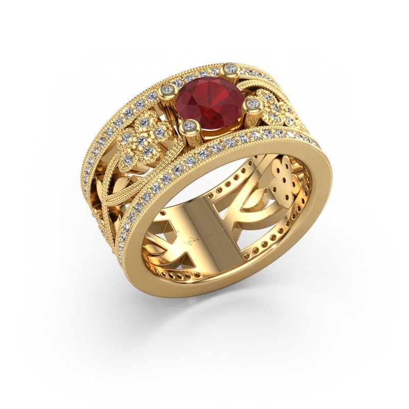 Bague Severine 585 or jaune rubis 6 mm