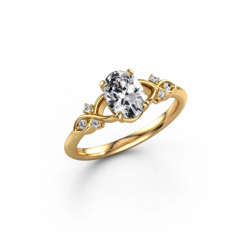 Engagement ring Azra OVL 585 gold lab-grown diamond 1.154 crt