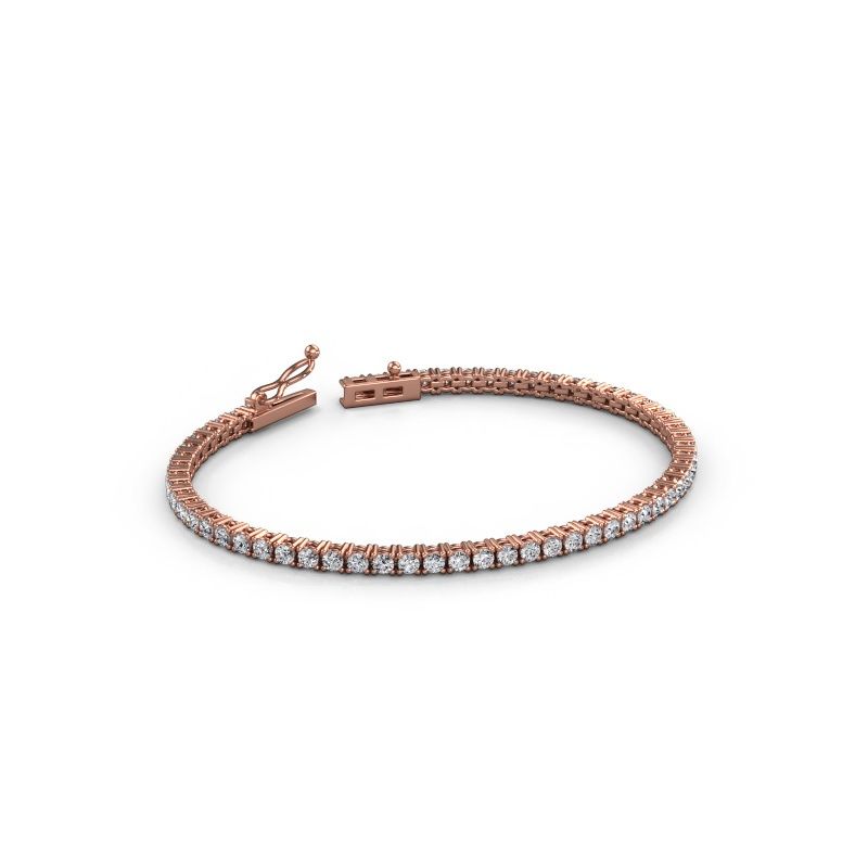Tennis bracelet Shirley 2.4 diamond 585 rose gold 3.245 crt
