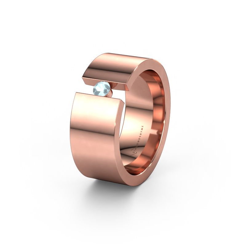 Ehering WH0146L18BP 585 Roségold Aquamarin ±8x2 mm