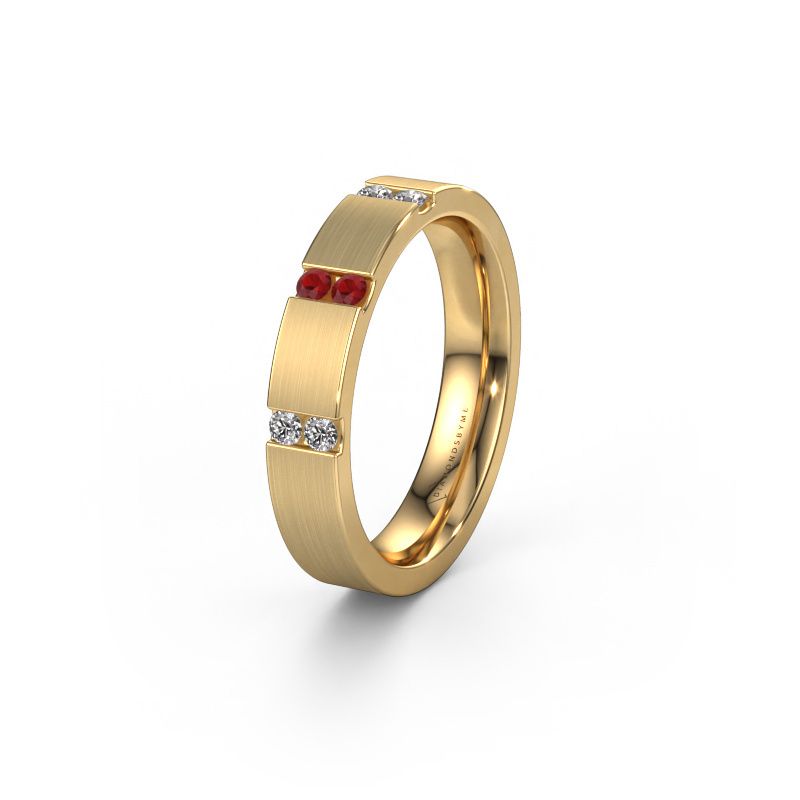 Trauring WH2133L14BM 585 Gold Rubin ±4x2.2 mm