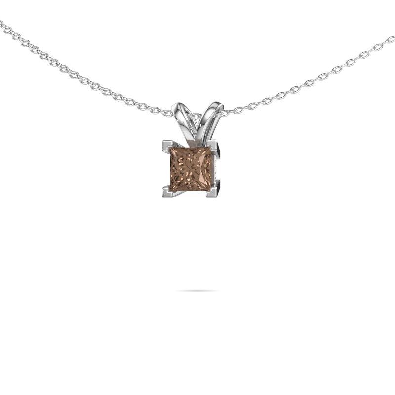 Pendant Ariane 950 platinum brown diamond 0.80 crt