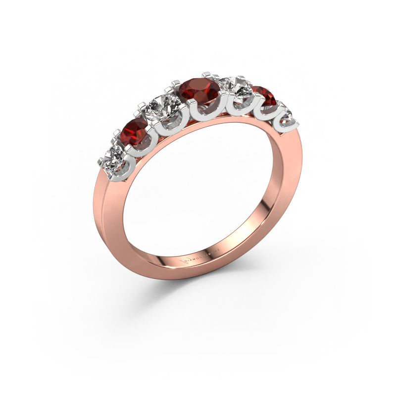 Ring Selina 3 585 Roségold Granat 3.7 mm