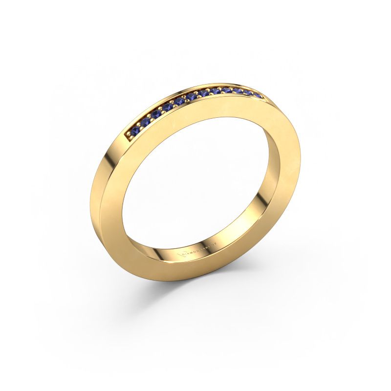 Anillo apilable Loes 1 585 oro zafiro 1.1 mm