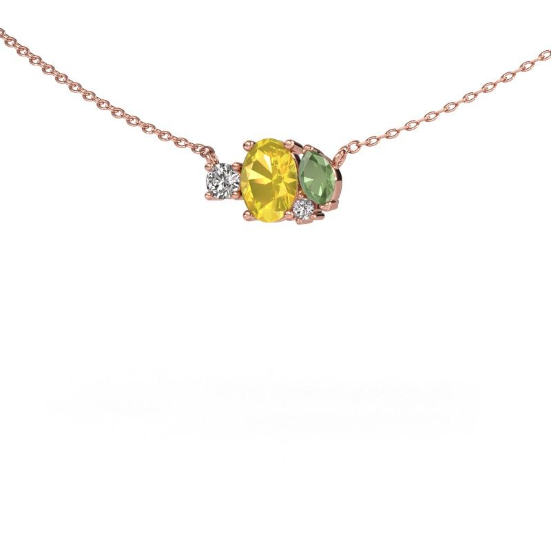 Anhänger Frauke OVL 585 Roségold Gelb Saphir 7x5 mm