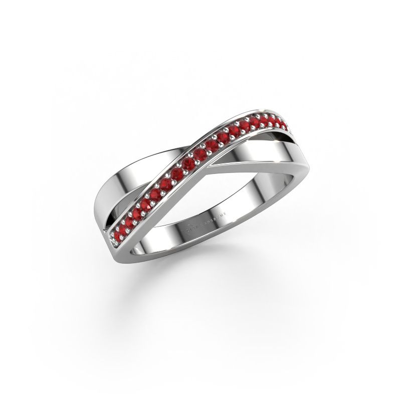 Bague Kaley 950 platine rubis 1.2 mm