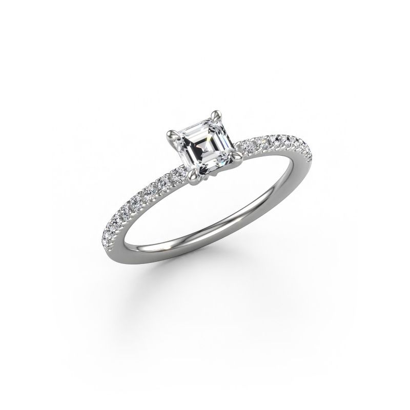 Verlovingsring Crystal ASSC 2 585 witgoud lab-grown diamant 0.680 crt