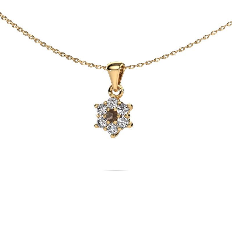 Anhänger Chantal 585 Gold Rauchquarz 2.4 mm