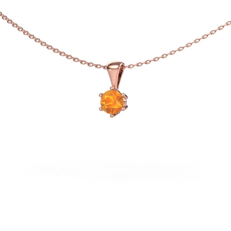 Necklace Fay 585 rose gold citrin 4.7 mm