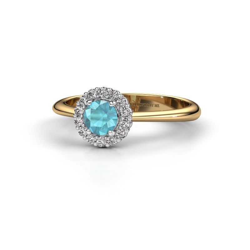 Image de Bague de fiançailles Anca<br/>585 or jaune<br/>Topaze bleue 4.2 mm