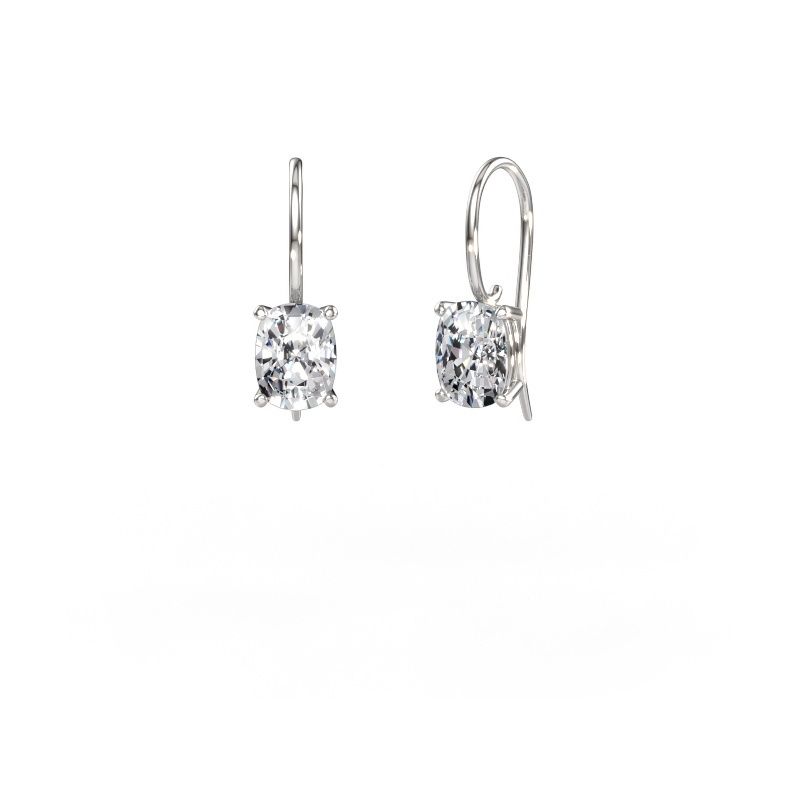 Pendants d'oreilles Cleo CSH 585 or blanc diamant synthétique 3.00 crt