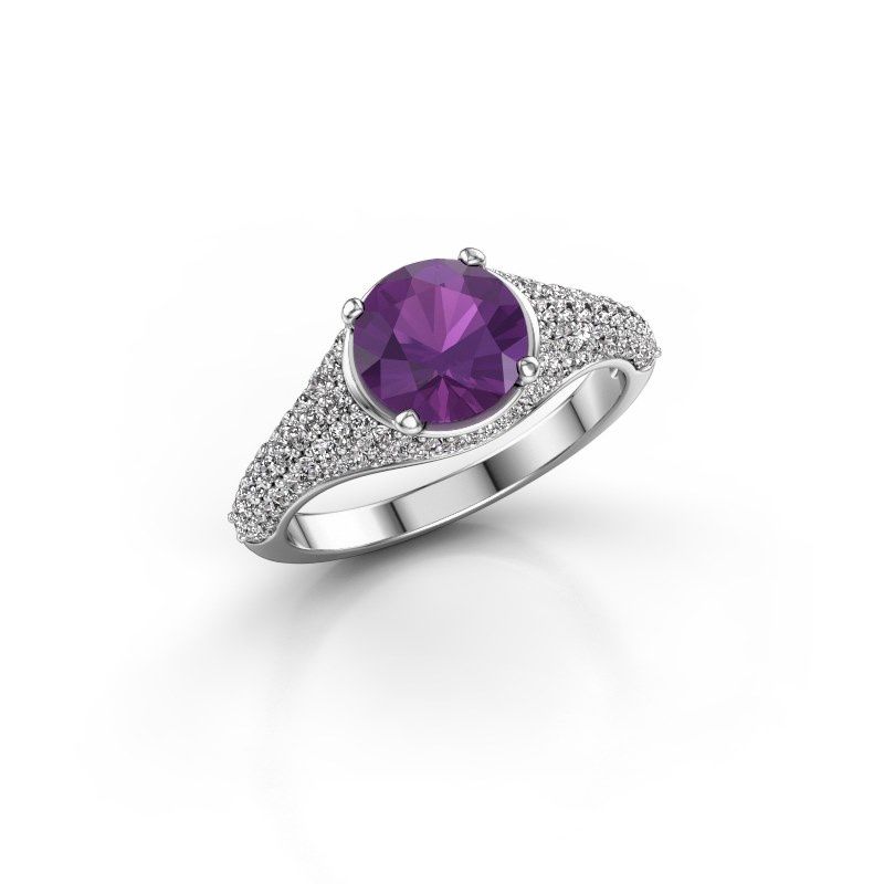 Bild von Verlobungsring lovella<br/>585 Weißgold<br/>Amethyst 7 mm