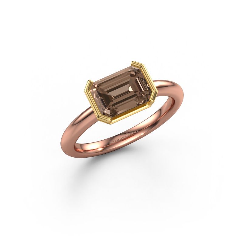 Engagement ring Tayler EME 585 rose gold brown diamond 1.75 crt