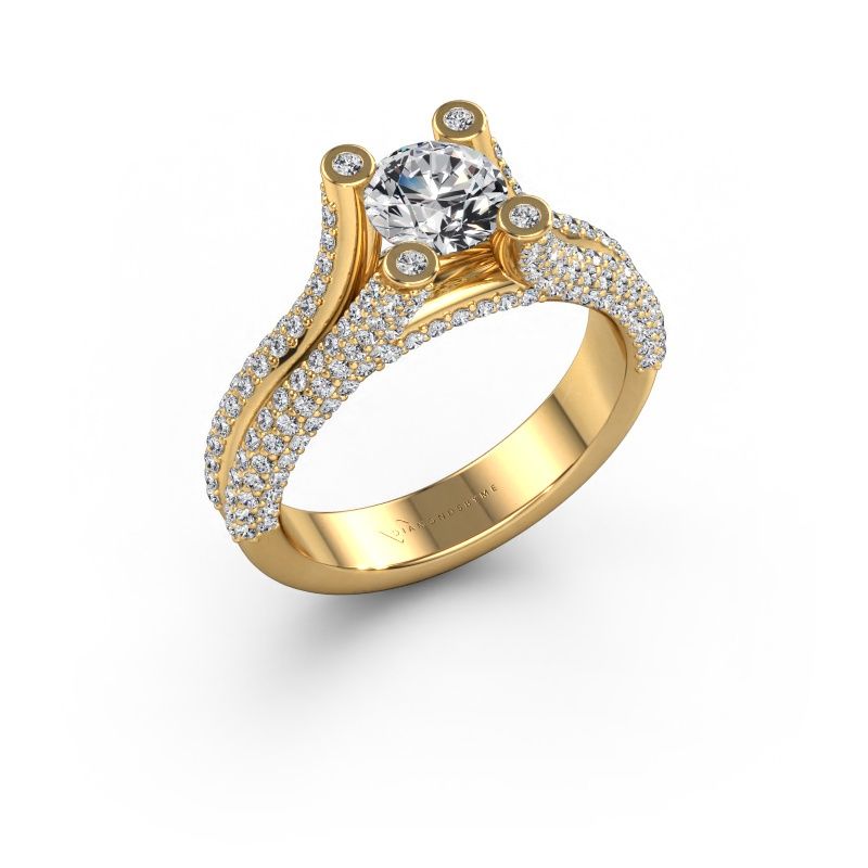 Engagement ring Stefanie 2 585 gold lab grown diamond 1.70 crt