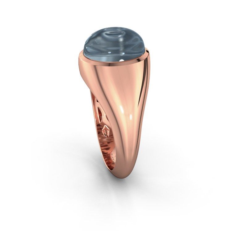 Afbeelding van Ring Zaza 585 rosé goud aquamarijn 10x8 mm