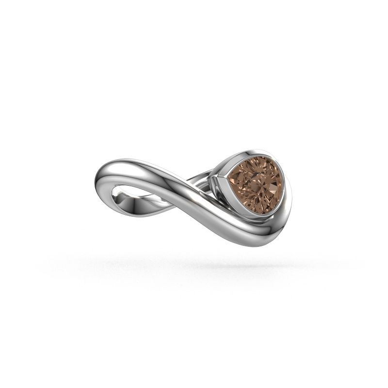 Ring Lena 950 platinum brown diamond 1.00 crt