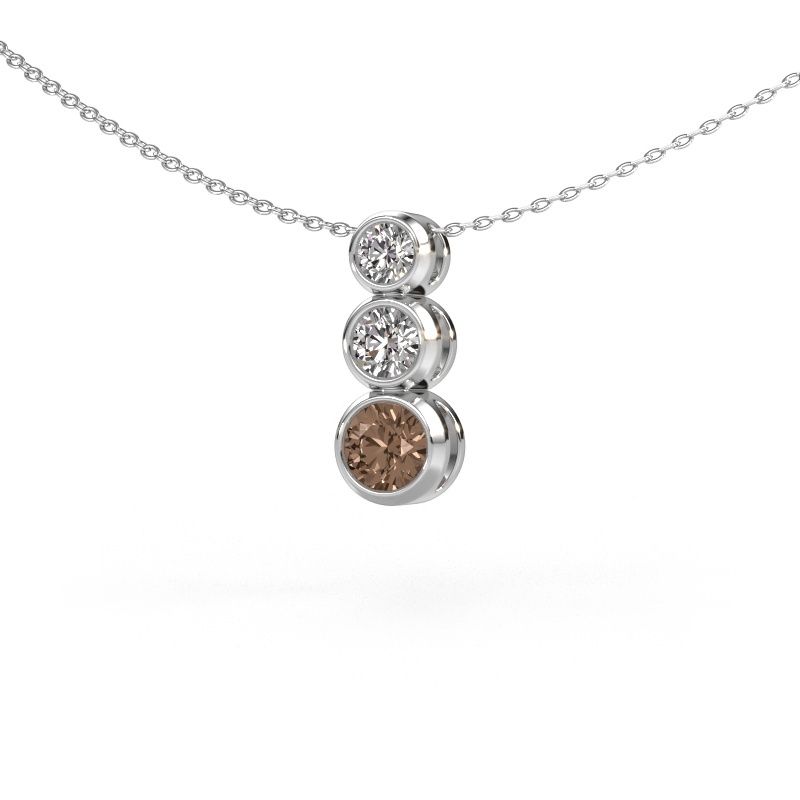 Anhänger Linda 585 Weißgold Braun Diamant 0.90 crt