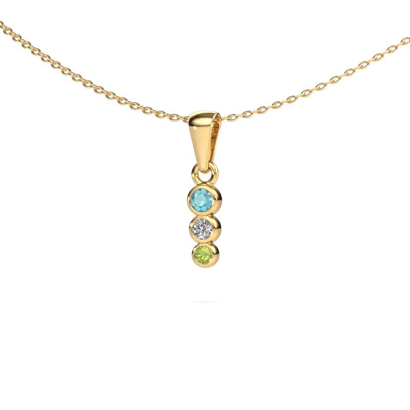 Anhänger Felica 585 Gold Blau Topas 2.7 mm