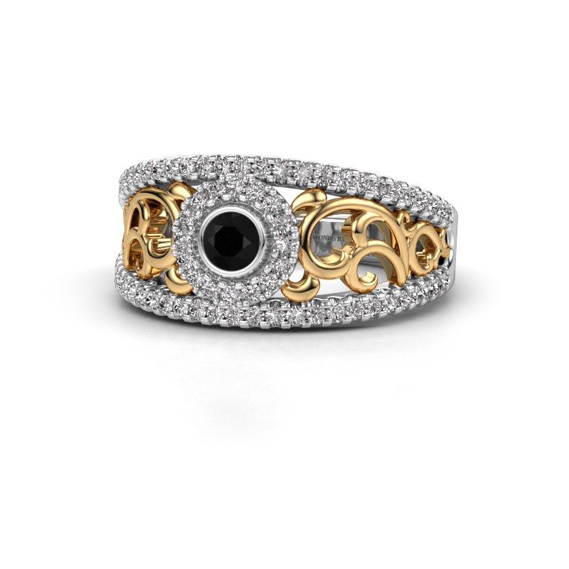Image of Ring Lavona<br/>585 white gold<br/>Black diamond 0.53 crt