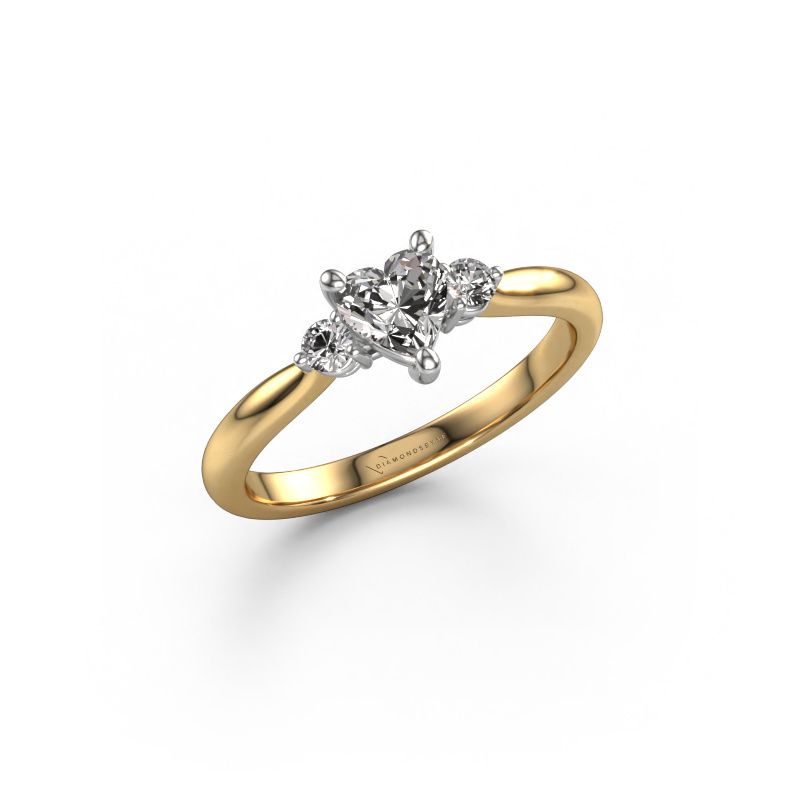 Engagement ring Lieselot HRT 585 gold zirconia 5 mm