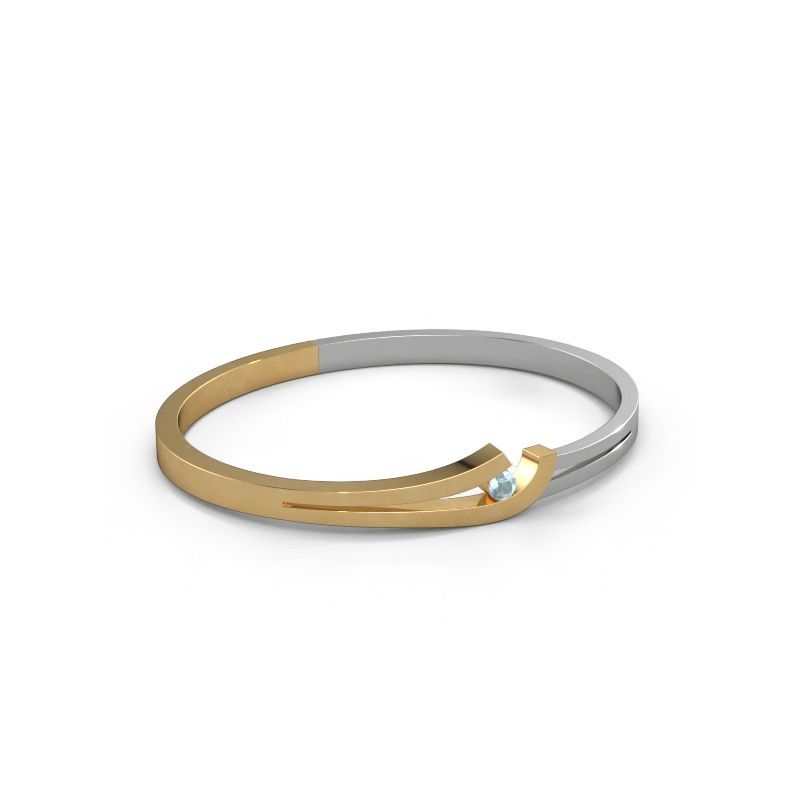 Bangle Yentl 585 gold aquamarine 3.7 mm