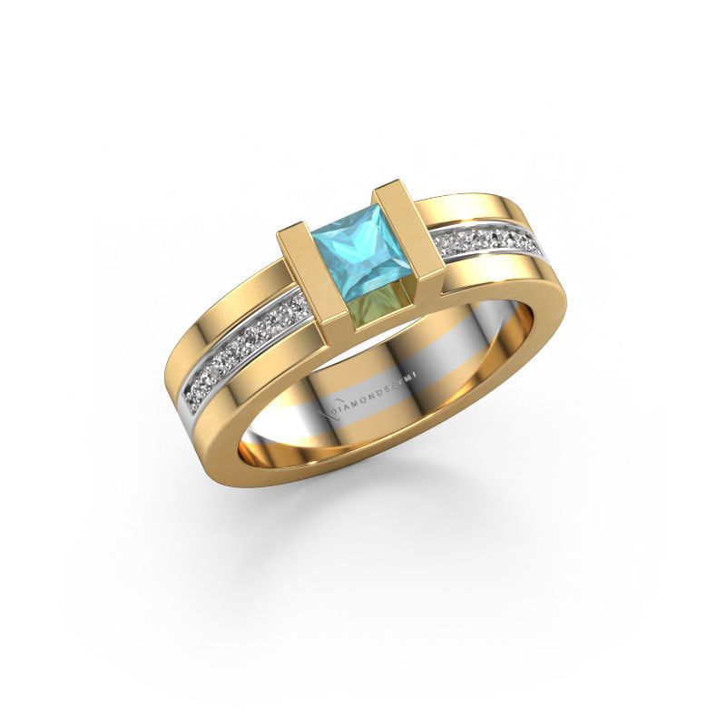 Engagement ring Desire 585 gold blue topaz 4 mm