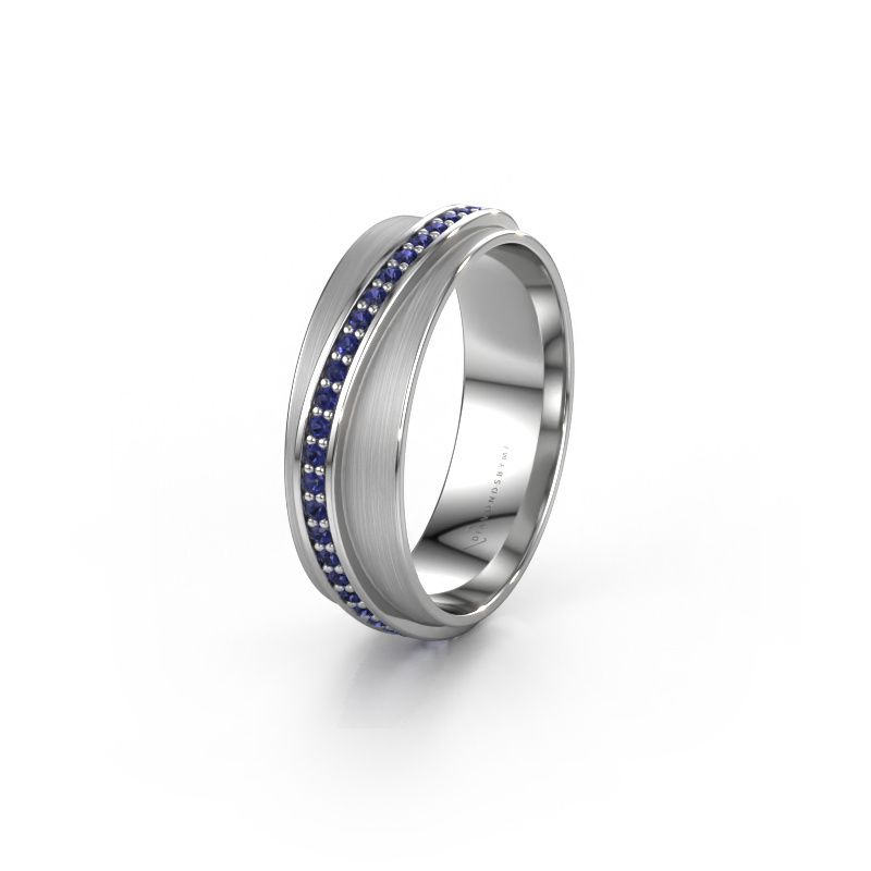 Wedding ring WH2126L 950 platinum sapphire ±6 x 1.7 mm