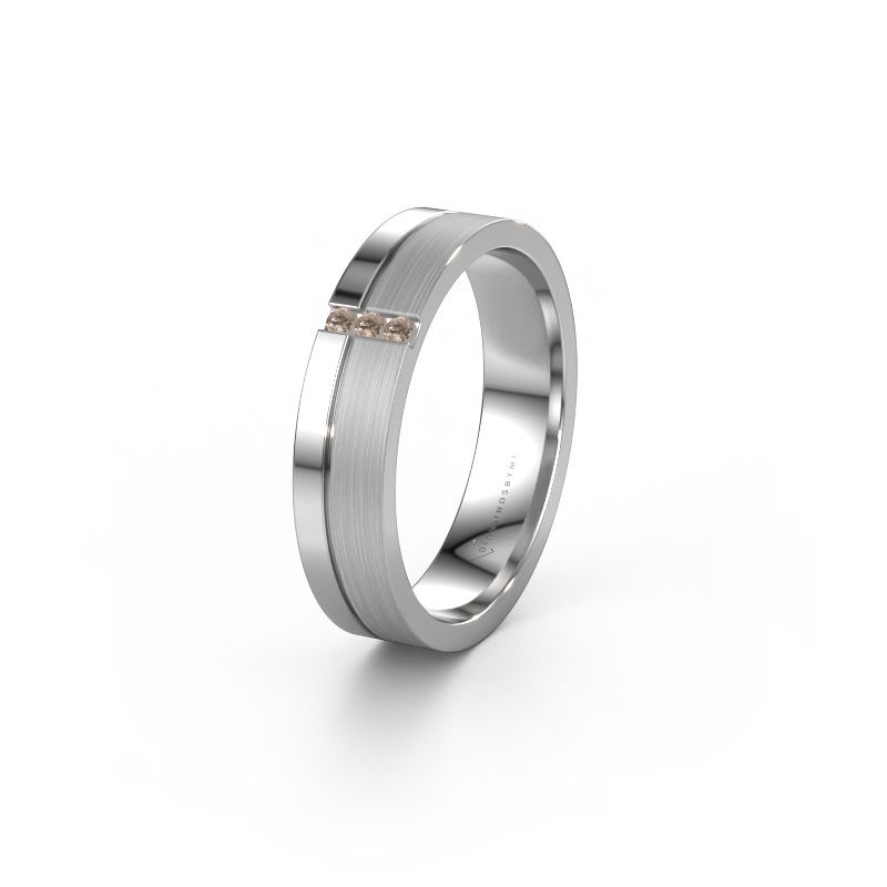 Ehering WH0157L14XPM 585 Weißgold Braun Diamant ±4x1.4 mm