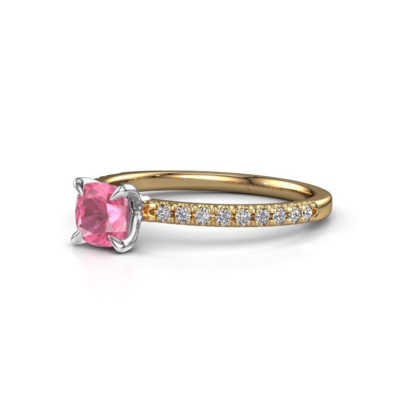 Image of Engagement Ring Crystal Cus 2<br/>585 gold<br/>Pink sapphire 5 mm