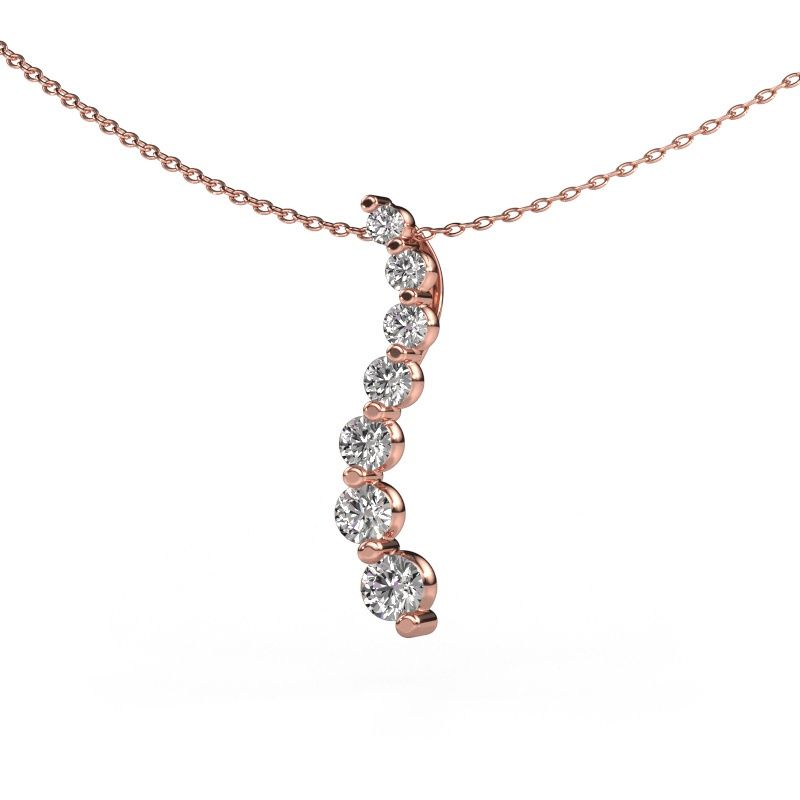 Pendant Celeste 2 585 rose gold diamond 0.735 crt
