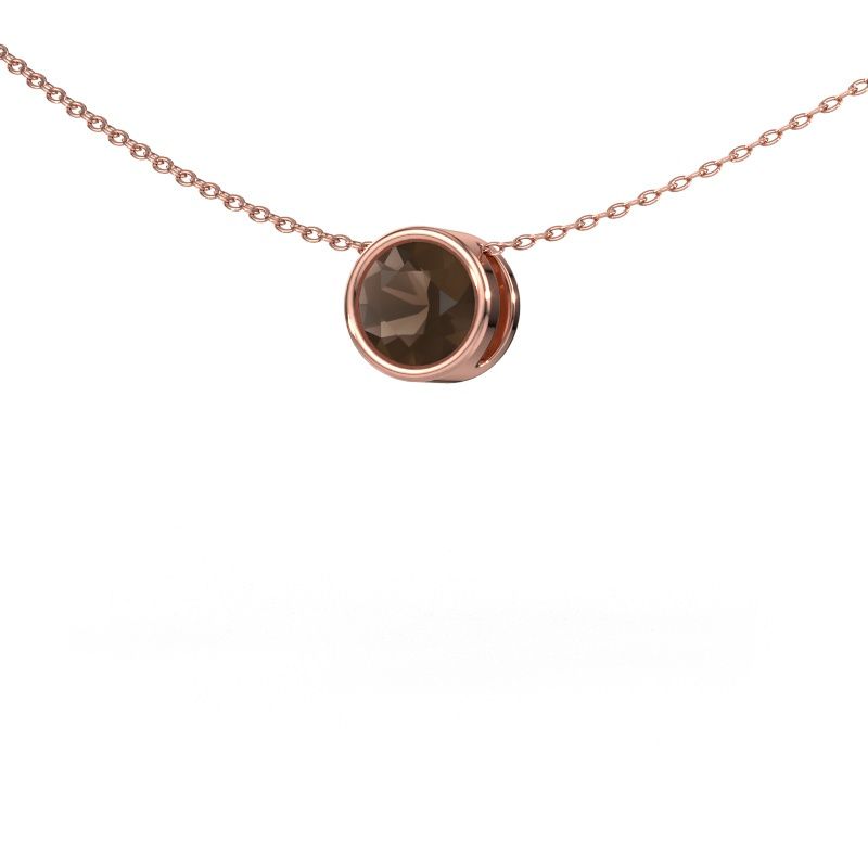 Hanger Lavon RND 585 rosé goud rookkwarts 6.5 mm