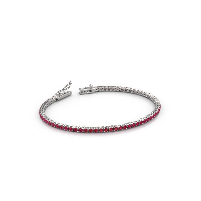 Tennis bracelet Shirley 2.0 585 ruby white gold 2 mm