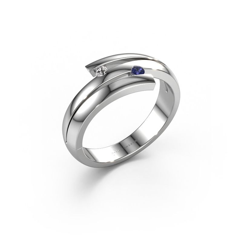 Ring Dena 585 Weißgold Saphir 2 mm
