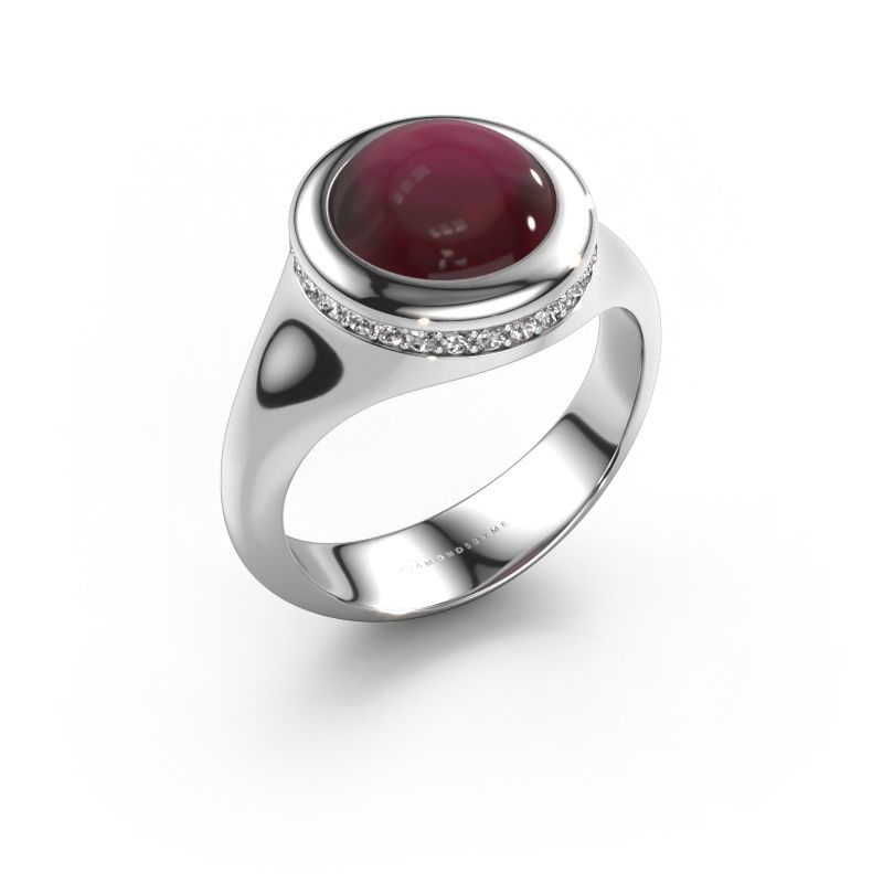 Ring Lesli RND 950 platina granaat 10 mm