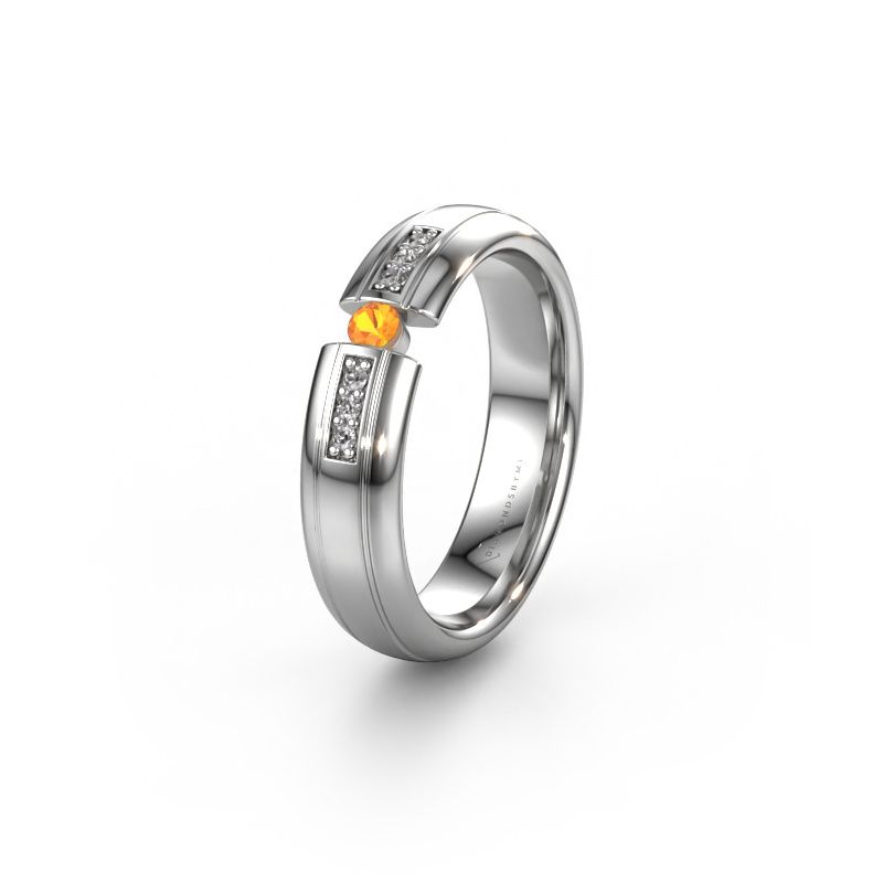 Trouwring WH2128L26C 950 platina citrien ±5x2 mm