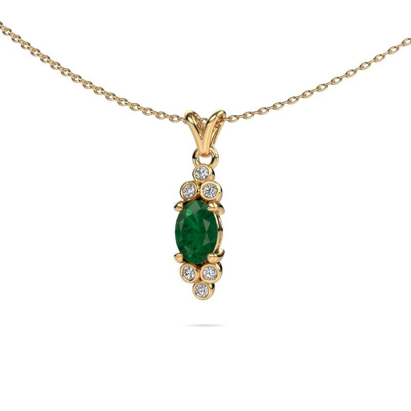 Anhänger Lucy 2 585 Gold Smaragd 7x5 mm