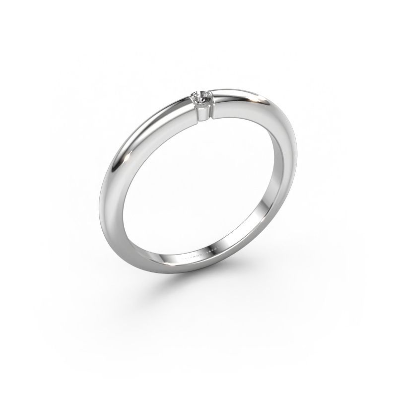 Bague de fiançailles Amelia 585 or blanc diamant 0.03 crt