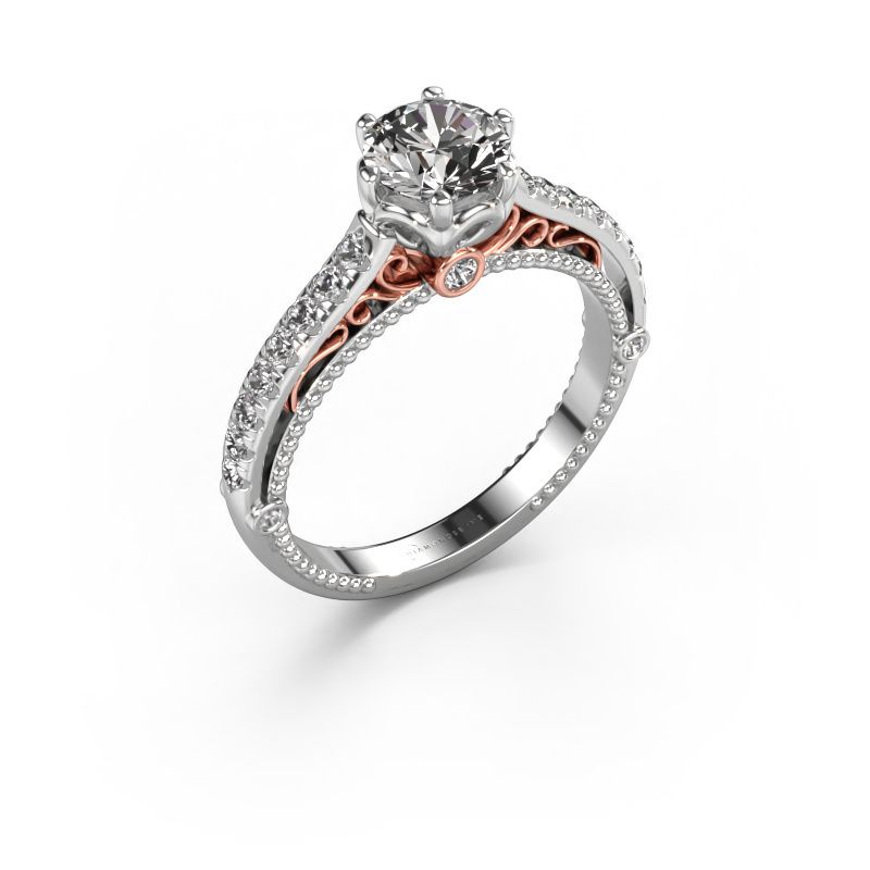 Engagement ring Venita 585 white gold lab grown diamond 1.345 crt