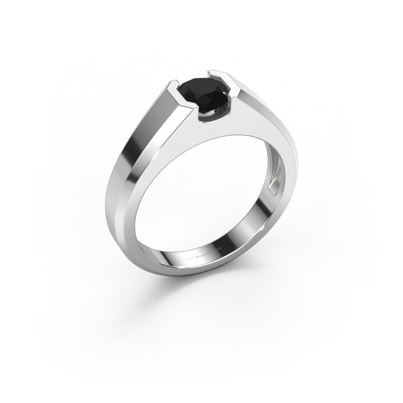 Men's ring Indigo 950 platinum black diamond 0.96 crt