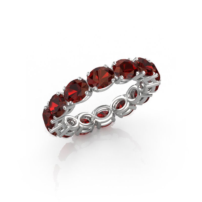 Ring Vivienne OVL 5x4 585 Weißgold Granat 5x4 mm