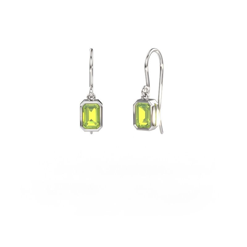 Ohrringe Lavon EME 585 Weißgold Peridot 6x4 mm