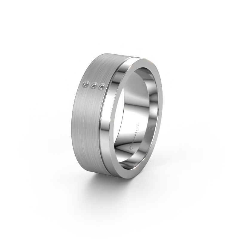 Trauring WH0325L17APM 950 Platin Lab-grown Diamant ±7 x 1,7 mm
