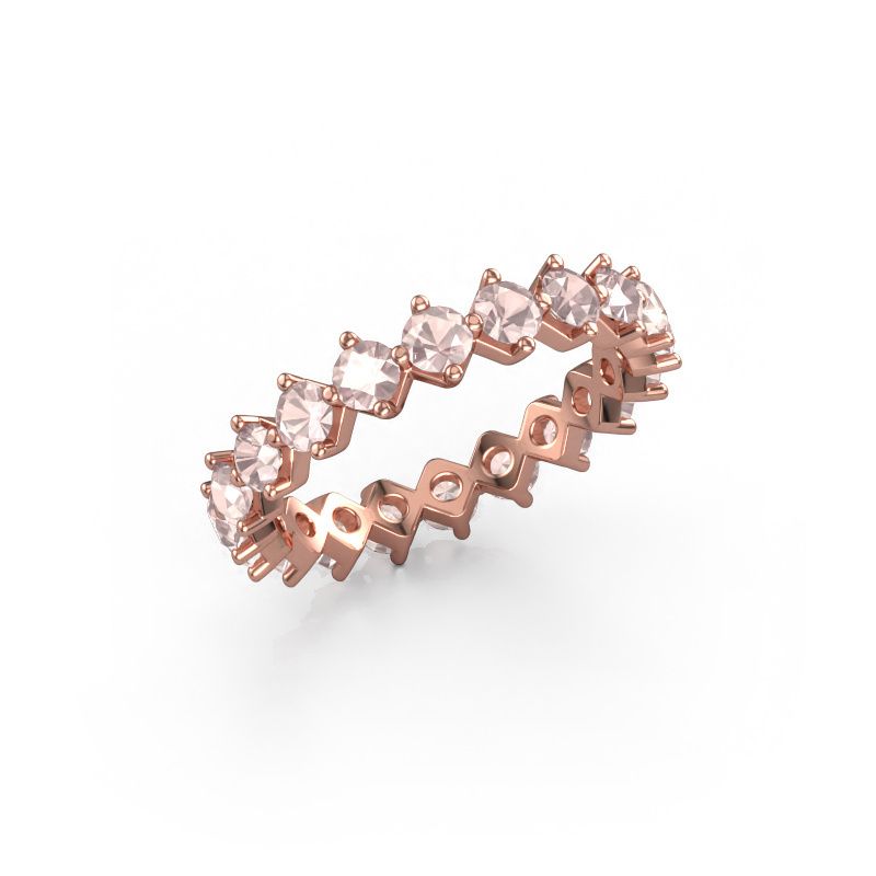 Stackable ring Janie 3.0mm 585 rose gold morganite champagne 3 mm