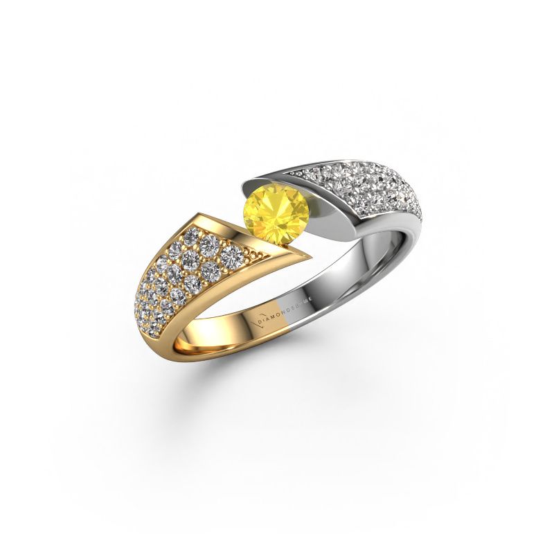 Verlobungsring Hojalien 3 585 Gold Gelb Saphir 4.2 mm