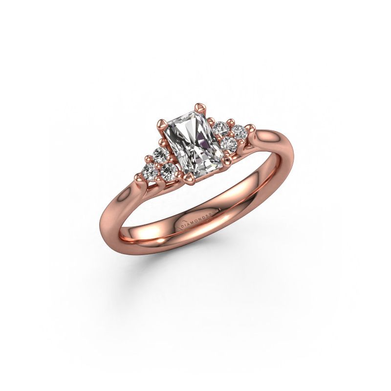 Verlobungsring Monika RAD 585 Roségold custom diamant 6x4 mm