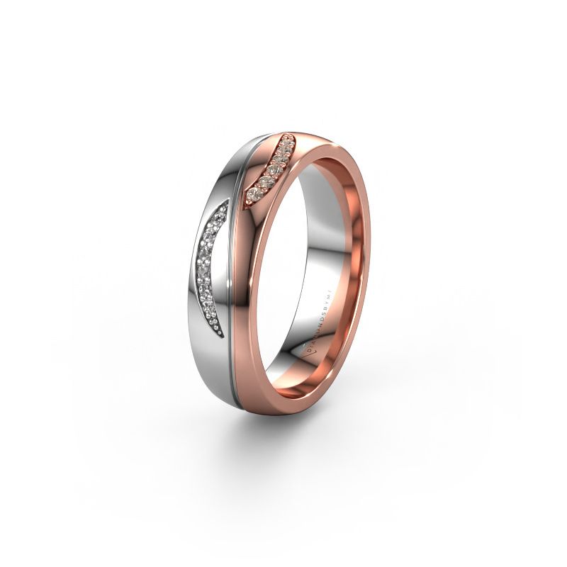 Alliance WH2118L25A 585 or rose diamant brun ±5 x 1,7 mm